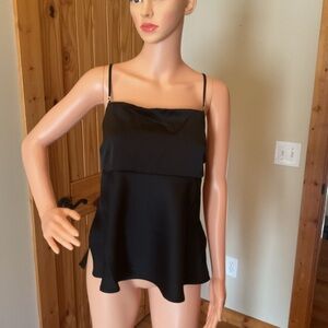 Black Camisole Top with Rhinestone